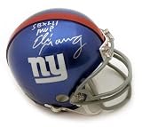 Eli Manning Autographed New York Giants Mini Helmet w/ Super Bowl XLII MVP Inscription