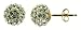 9ct Yellow Gold 8mm Ladies White Crystal Ball Stud Earrings