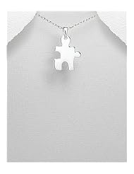 Jigsaw Pendant Necklace In 92.5 Sterling Silver