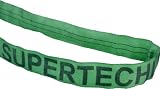 Mazzella 005100-00180 Green Single-Path Round Endless Sling, 8' Length, Load Capacity 6000 lbs Vertical, 4800 lbs Choker, 12000 lbs Basket