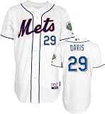 Ike Davis Jersey: Adult Majestic Alternate White Authentic Cool Base&Atilde;&cent;"&Acirc;&cent; New York Mets Jersey with 50th Anniversary Patch