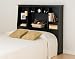 Black Tall Storage Headboard (Full/Queen)