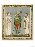 Ecclesiastics, Giclee Art Poster Print by Joseph Strutt, 18x24