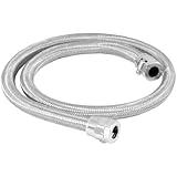 Spectre Performance (29498) 3/8" x 3' Stainless Steel Flex Fuel Line Kit with Chrome Clamps