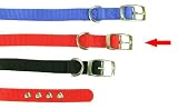 (Hi-Craft) Pure Nylon Dog Collar 12-14" x ½" ( Red) (Small)