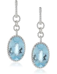 Sterling Silver Gemstone Dangle Earrings