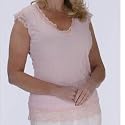 Tayberry Cream Crinkle Effect Vest Top