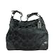 NEW AUTHENTIC COACH PEYTON SIGNATURE SATEEN HOBO SHOULDER BAG (Black/Silver)