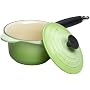 Le Creuset Enameled Cast-Iron 1-1/4-Quart Precision Pour Saucepan with Cover, Kiwi