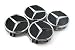 Produkt-Bild: Mercedes Benz Black Carbon Fibre Alloy Wheel Centre Caps Hub Cover Badges Emblem / Nabendeckel Felgendeckel Nabenkappen Logo Schwarz Kohlefaser A, B, C, E, S, M, ML, GL, R, SL, SLK, CL, CLK 'SATZ VON 4'
