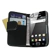 Neues Qualit�t Schwarz Leder Schutzh�lle F�r Samsung Galaxy Ace S5830 Mit Frei Displayschutz Von Yousave