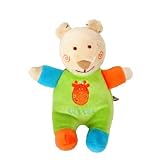 Tuc Tuc Green Bear Plush Soft Baby Rattle and Teething Toy. Circus Collection.