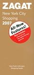 Zagat 2007 New York City Shopping (Zagatsurvey)