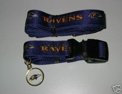 Baltimore Ravens Dog Pet Set Leash Collar ID Tag XS