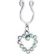 Aurora HOLLOW HEART CLIP ON Nipple Ring