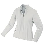 TAIGA Women's Polartec Microfleece Long-sleeved Zip Sports Shirt, Ice Blue, MADE IN CANADA