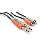 Hosa Cable CPR203 Dual 1/4 Inch To RCA Cable - 9.75 Foot