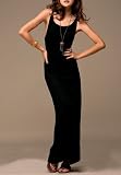 Backless Maxi Dress / Casual Dress - Black