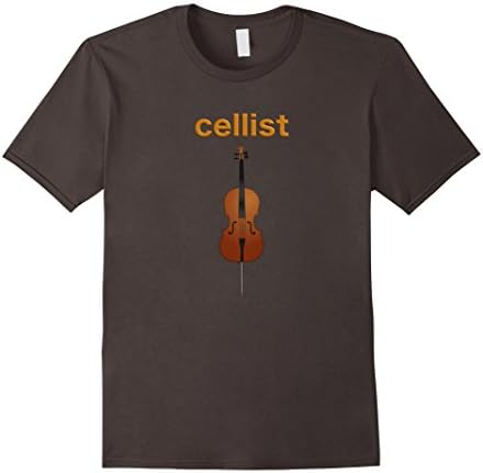 Cellist Cello T-Shirt for musicians, string, orchestra music - Male XL - Asphalt
