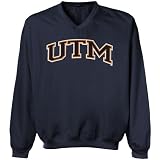 NCAA Tennessee Martin Skyhawks Arch Applique Microfiber Windshirt - Navy Blue