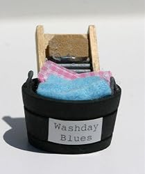 Dollhouse Miniature Old Fashioned Wash Day Bucket Filled