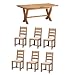 Compton Extending Dining Table 6 Chairs Set