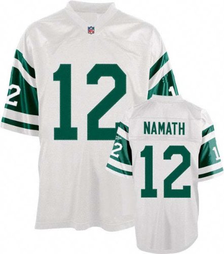 New York Jets #12 Joe Namath Throwback White NFL Jerseys Authentic Football Jersey Size 48-56 (Please Select the Size When You Order, Can Do Drop Shipping)