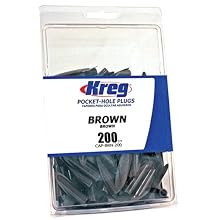 Kreg CAP-BRN-200 Brown Plastic Plugs 200-Count