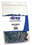 Kreg CAP-BRN-200 Brown Plastic Plugs 200-Count