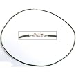 Leather Cord Necklace Green 18"