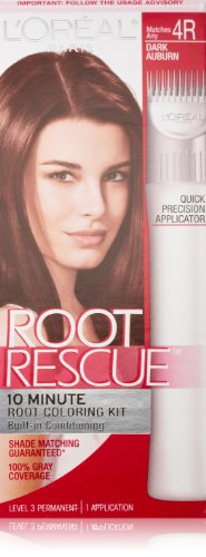  L'Oreal Paris - Kit de coloration racines Root Rescue - Formule retouche-repousses rapide - Auburn foncé