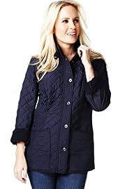 Petite Funnel Neck Quilted Jacket