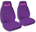 1997 Jeep Wrangler TJ seat covers. One front set of seat covers. Purple Barbie Jeep seat covers.
