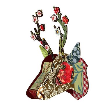 Flower Blow-Up Stag Head Object (Medium)||RNWIT