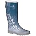 Women's Florets Gradual-Fade Rain Boots - Teal/ Silver