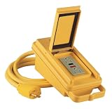 Coleman Cable 02822 6-Foot GFCI Adapter Extension Cord, Yellow