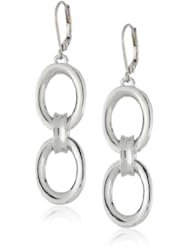 T Tahari "Essentials" Double Oval Link Drop Earrings