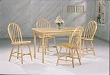 All Natural 5 Piece Dining Set By Coaster Furniture