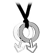 Pride Male Symbol Ribbon Necklace