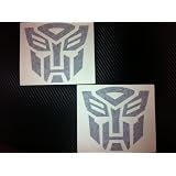 1 Pair of Transformers Autobots Racing Decal Sticker (New) Black Size 5''x4.7'' by click2go