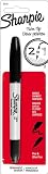 Sharpie Twin Tip Fine Point and Ultra Fine Point Permanent Markers, 1 Black Marker(32101PP)