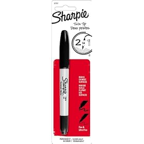 Sharpie Twin Tip Fine Point and Ultra Fine Point Permanent Markers, 1 Black Marker(32101PP)