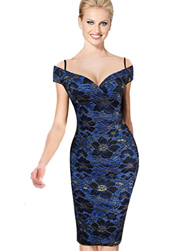 VfEmage Womens Sexy Off Shoulder Cocktail Party Casual Bodycon Sheath Dress