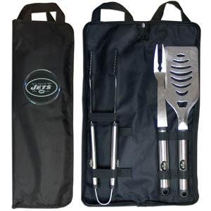 NFL New York Jets Stainless Steel BBQ Set with Bag