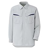 ミドリ安全 ベルデクセル T/C ストレッチ 長袖 シャツ VES2491 シルバーグレー L