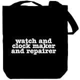 Watch And Clock Maker And Repairer Occupations Tote Bag (Black, Canvas, Unisex)