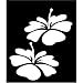 Hibiscus Flower Die Cutz - White Decal