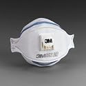 3M 9211 Disposable N95 Respirator,Collapse Resistant 3-Pan Design w/Cool-Flow Valve,(Pk/10)