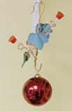 Copper and Ivy Hummingbird Feeder with Red Stainless Steel Gazing Globe