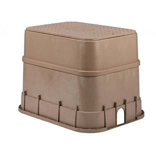 Rainbird Jumbo Valve Box with Lid, Tan, 6" Home Garden Lawn Garden